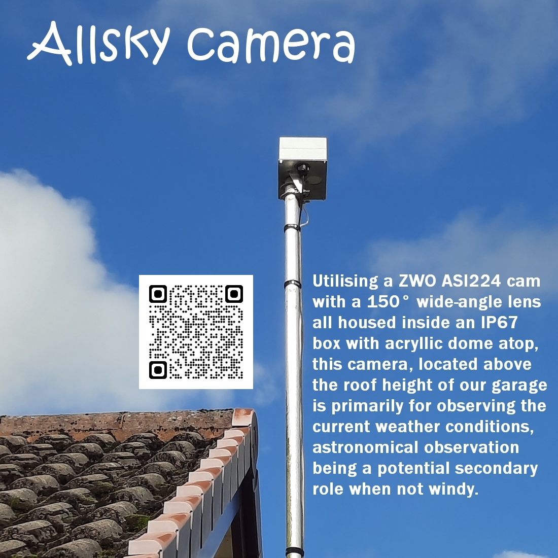 Allsky cameras above garage